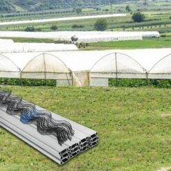 6.56 Ft. Lock Channel 20-Packs PE Coated Spring Wire&Aluminum Alloy Channel With Screws For Greenhouse -Vevor aluminum vevor plant tree covers ymckctzlhj2202vq5v0 31 1000