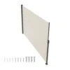 118 In. W X 63 In. H Retractable Side Awning Patio Screen Privacy Screen For Outdoor, Beige -Vevor beige vevor shade cloths zypf160x300cmm001v0 64 1000