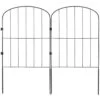 24 In. H X 13 In. L Garden Fence No Dig Fenc Animal Barrier Fence With 2 In. Spike Spacing Steel (28-Pack)