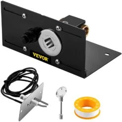 Fire Pit Gas Burner Spark Ignition Kit 300K BTU Fire Pit Ignition System With 1/2 In. Key Valve Fire Pit Igniter, Black