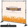 Backdrop Banner Stand 96 In. H X 96 In. D Adjustable Display Backdrop Banner Stand Protable For Photography, Party -Vevor black vevor arbors dm abszsj00000001v0 64 1000