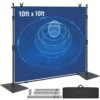Backdrop Banner Stand 120 In. H X 120 In. D Adjustable Display Backdrop Banner Stand Protable For Photography, Party -Vevor black vevor arbors ssbjzsjl10fta18erv0 64 1000