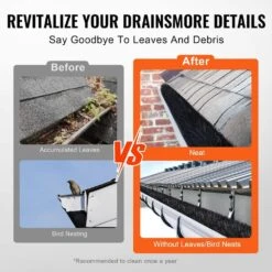 Gutter Brush 80 Ft. X 4.33 In. Gutter Cleaning Tools Ground-Level Gutter Brush Leaf Guard For 5 In. Gutter (27-Pack) -Vevor black vevor canopy parts tgms433inch2jb7u1v0 fa 1000