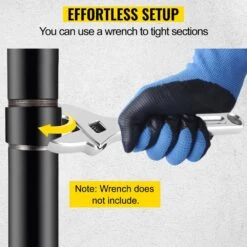 21 In. H X 3 In. Dia Sail Pole Extension Powder Coated Heavy-Duty Steel Sun Shade Extension Pole For Deck In Black -Vevor black vevor canopy parts zypzcgkzg 21 1001v0 4f 1000