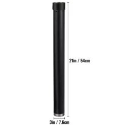 21 In. H X 3 In. Dia Sail Pole Extension Powder Coated Heavy-Duty Steel Sun Shade Extension Pole For Deck In Black -Vevor black vevor canopy parts zypzcgkzg 21 1001v0 d4 1000