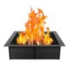 Fire Pit Ring Square 36 In. X 36 In. Outer Steel Liner DIY Campfire Ring Firepit For Outdoor Camping, Bonfires -Vevor black vevor fire pit covers and accessories fxhh30inch15xenibv0 64 1000