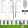 Garden Fence No Dig Fence 24 In. H X 13 In. L Animal Barrier Fence Garden Fencing With 2 In. Spike Spacing, (10-Pack) -Vevor black vevor garden fencing jswl2413incho06vpv0 64 1000