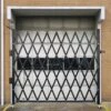 Single Fold Security Gate 7 Ft. H X 7 Ft. W Steel Accordion Security Gate With Padlock 360° Rolling Gate -Vevor black vevor garden fencing ssfdmdm2x2m000001v0 64 1000
