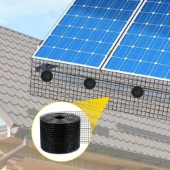 Solar Panel Bird Wire 6 In. X 98 Ft. Critter Guard Roll Kit Removable Steel Solar Panel Guard With Fasteners -Vevor black vevor garden fencing tyndcbbhw6100hjh2v0 31 1000