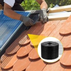 Solar Panel Bird Wire 8 In. X 98 Ft. Solar Panel Critter Guard Removable Garden Fence Guard Wire Roll Kit With Zip Ties -Vevor black vevor garden fencing tyndcbbhwycw8l9u3v0 31 1000