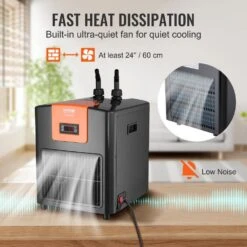 Aquarium Chiller 92 Gal. 348 L Hydroponic Water Chiller 1/4 HP Quiet Refrigeration Compressor -Vevor black vevor hydroponic systems hwqlqqjr025hpisabv1 44 1000
