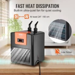 Aquarium Chiller 52 Gal. 196 L Hydroponic Water Chiller 1/10 HP Quiet Refrigeration Compressor -Vevor black vevor hydroponic systems hwqlqqjrq01hpzc9fv1 44 1000