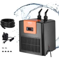 Aquarium Chiller 52 Gal. 196 L Hydroponic Water Chiller 1/10 HP Quiet Refrigeration Compressor