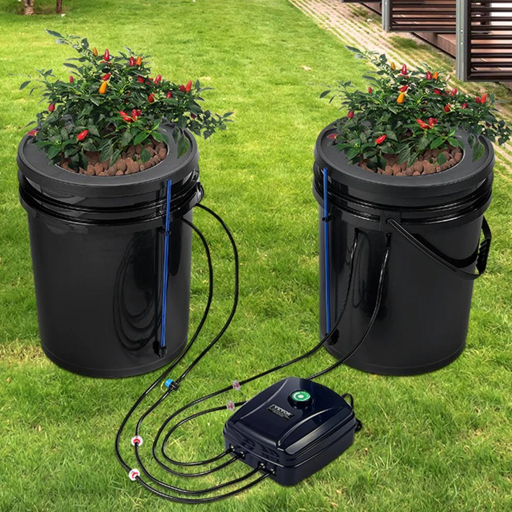 DWC Hydroponics Grow System Deep Water Culture With Top Drip 2 Buckets, With Air Pump, Air Stones And Water Level Device 10 DWC Hydroponics Grow System Deep Water Culture With Top Drip 2 Buckets, With Air Pump, Air Stones And Water Level Device - Image 8