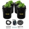 DWC Hydroponic System 5 Gal. Buckets Deep Water Culture Growing Bucket Hydroponics Grow Kit For Outdoor (4-Pack) -Vevor black vevor hydroponic systems ssspxtyx4110vw1xkv1 64 1000