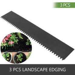 40 In. X 6 In. Landscape Edging Steel Edging Steel Garden Edging Black Border Lawn Edging For Landscaping (3-Pieces) -Vevor black vevor metal edging cppz3g40yc6ycg001v0 4f 1000