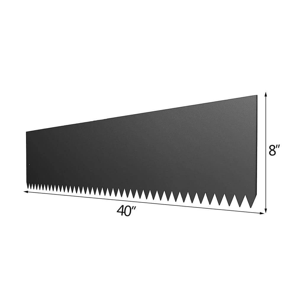 40 In. X 8 In. Black Steel Landscape Edging Steel Garden Edging Border Steel Lawn Edging For Landscaping (4-Pieces) 4 40 In. X 8 In. Black Steel Landscape Edging Steel Garden Edging Border Steel Lawn Edging For Landscaping (4-Pieces) - Image 2
