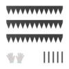 40 In. L X 0.1 In. W X 6 In. H Black Steel Edging Landscape Steel Garden Edging Borders Edging Border 5 Clips (3-Pack)