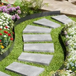 Metal Landscape Edging 10-Packs 60 X 1.69 X 0.06 In. Rust-Resistant Aluminum Alloy LandscapeBlack Edging Border -Vevor black vevor metal edging lzjspz10pcs58ddp1v0 31 1000