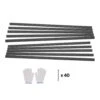 Metal Landscape Edging 10-Packs 60 X 1.69 X 0.06 In. Rust-Resistant Aluminum Alloy LandscapeBlack Edging Border