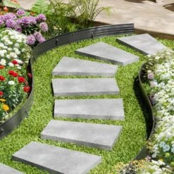 Metal Landscape Edging, 8-Packs 72 In. Rust-Resistant Aluminum Alloy Landscape Edging, Bendable Garden Edging Border -Vevor black vevor metal edging lzjspz8pcs72voieev0 31 1000