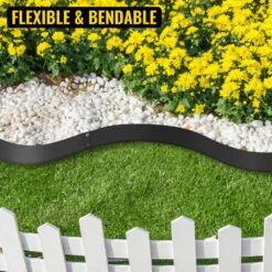 3 In. X 39 In. Steel Lawn Edging Metal Landscape Edging Landscaping Metal Edging Black Lawn Edge For Yard (5-Pieces) -Vevor black vevor metal edging pzych5pcs3 39ln0hv0 1f 1000