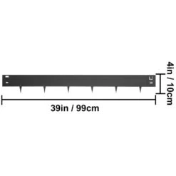 Steel Lawn Edging 5-Pieces Metal Landscape Edging 4 In. X 39 In Garden Edging Border Steel Landscape Border -Vevor black vevor metal edging pzych5pcs4 392o62v0 76 1000
