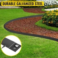 Steel Lawn Edging 5-Pieces Metal Landscape Edging 4 In. X 39 In Garden Edging Border Steel Landscape Border -Vevor black vevor metal edging pzych5pcs4 392o62v0 c3 1000