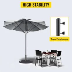 Umbrella Base 14 In. H Pipe 27 In. Round Umbrella's Holder Stand Heavy-Duty Cast Iron Patio Umbrella Base In Black -Vevor black vevor patio umbrella stands zysdzyx 280000001v0 44 1000
