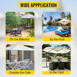 Umbrella Base 14 In. H Pipe 27 In. Round Umbrella's Holder Stand Heavy-Duty Cast Iron Patio Umbrella Base In Black -Vevor black vevor patio umbrella stands zysdzyx 280000001v0 76 1000