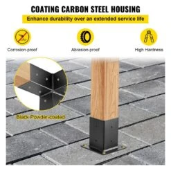 4 In. X 4 In. Woodwork Pergola Kit Elevated Wood Stand Kit Deer Stand Bracket Pergola Brackets, 8-Pack -Vevor black vevor pergola accessories ljtgbhs5x200smpeav0 4f 1000