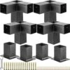 4 In. X 4 In. Woodwork Pergola Kit Elevated Wood Stand Kit Deer Stand Bracket Pergola Brackets, 8-Pack -Vevor black vevor pergola accessories ljtgbhs5x200smpeav0 64 1000