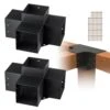 Pergola Bracket Kit 6 In. X 6 In. 2-Piece 4-Way Heavy-Duty Corner Bracket Woodworks DIY Post Base Kit Easy Installation