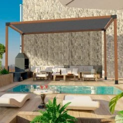 Pergola Bracket Kit 4 In. X 4 In. 8-Piece 3-Way Heavy-Duty Corner Bracket Woodworks DIY Post Base Kit Easy Installation -Vevor black vevor pergola accessories lpjjtzst8pcsb815iv0 31 1000