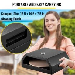 Pizza Oven Kit Stainless Steel Portable Charcoal Outdoor With Professional Pizza Baking Tools For Camping -Vevor black vevor pizza ovens bskxbskxtzbxghs01v0 44 1000