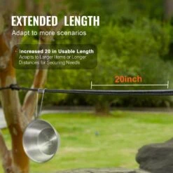 3/8 In. Bungee Cord, 120 Ft./36 M Spool Heavy Duty Bungee Straps, 100% Stretch Elastic Bungee Rope For Cargo, Tarps -Vevor black vevor plant hangers dlkzd100inchhnpjav0 44 1000