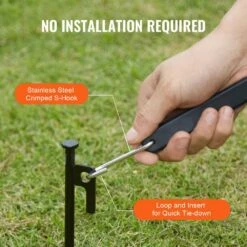 50 Piece Flat Bungee Cord, 19.8 Mm Heavy Duty Bungee Straps With Steel S-Hooks, 21 In. Elastic Bungee Rope For Cargo -Vevor black vevor plant hangers dlkzd21inch5oprhav0 fa 1000