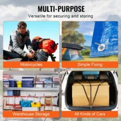 50 Piece Flat Bungee Cord, 19.8 Mm Heavy Duty Bungee Straps With Steel S-Hooks, 31 In. Elastic Bungee Rope For Cargo -Vevor black vevor plant hangers dlkzd31inch5oswmjv0 1f 1000