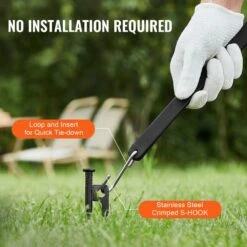 50 Piece Flat Bungee Cord, 19.8 Mm Heavy Duty Bungee Straps With Steel S-Hooks, 31 In. Elastic Bungee Rope For Cargo -Vevor black vevor plant hangers dlkzd31inch5oswmjv0 fa 1000