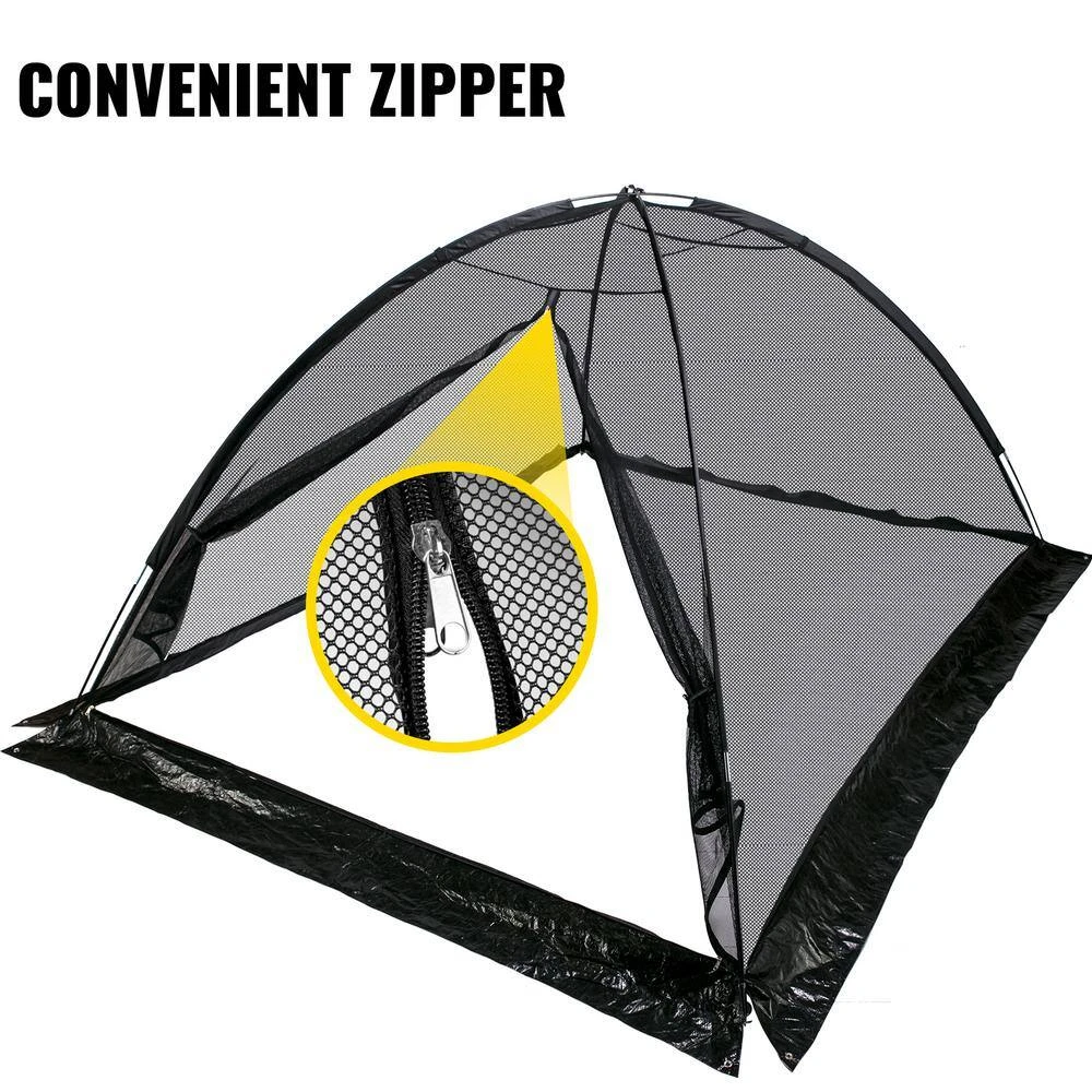 Pond Cover Dome 7 Ft. X 9 Ft. Garden Pond Net 1/2 In. Mesh Dome Pond Net Covers With Zipper And Wind Rope, Black 7 Pond Cover Dome 7 Ft. X 9 Ft. Garden Pond Net 1/2 In. Mesh Dome Pond Net Covers With Zipper And Wind Rope, Black - Image 5