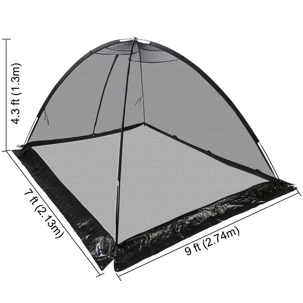 Pond Cover Dome 7 Ft. X 9 Ft. Garden Pond Net 1/2 In. Mesh Dome Pond Net Covers With Zipper And Wind Rope, Black 9 Pond Cover Dome 7 Ft. X 9 Ft. Garden Pond Net 1/2 In. Mesh Dome Pond Net Covers With Zipper And Wind Rope, Black - Image 7
