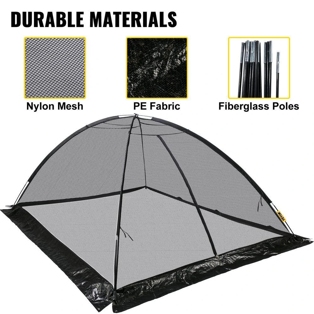 Pond Cover Dome 7 Ft. X 9 Ft. Garden Pond Net 1/2 In. Mesh Dome Pond Net Covers With Zipper And Wind Rope, Black 4 Pond Cover Dome 7 Ft. X 9 Ft. Garden Pond Net 1/2 In. Mesh Dome Pond Net Covers With Zipper And Wind Rope, Black - Image 2