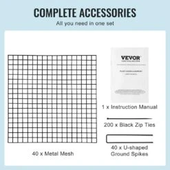 10-Pack Plant Protector From Animals 12 In.x 12 In. Plant Cage -Vevor black vevor plant tree covers qbwzcl12ychs5iv6fv0 44 1000