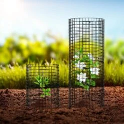 6-Pack Plant Protector From Animals 12.6 In. Dia. X 14 In. H Chicken Wire Plant Protector Plant Cage 18-Piece Metal Mesh -Vevor black vevor plant tree covers qbwzcl14ychs4n9uiv0 31 1000