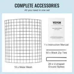 6-Pack Plant Protector From Animals 12.6 In. Dia. X 14 In. H Chicken Wire Plant Protector Plant Cage 18-Piece Metal Mesh -Vevor black vevor plant tree covers qbwzcl14ychs4n9uiv0 44 1000