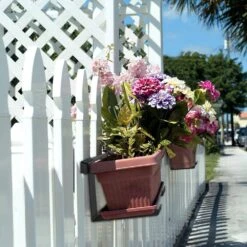 Railing Planter 88 Lbs. Planter Box Brackets 37.01 In. X 7.87 In. X 2.76 In. Black Rust Resistant Metal Material Planter -Vevor black vevor railing planters ycjszzzj36rzre3flv0 31 1000