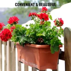 Railing Planter 88 Lbs. Planter Box Brackets 37.01 In. X 7.87 In. X 2.76 In. Black Rust Resistant Metal Material Planter -Vevor black vevor railing planters ycjszzzj36rzre3flv0 fa 1000