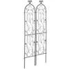 Garden Trellis For Climbing Plants, 60 X 15 In., 2 Packs Rustproof Metal Garden Flower Trellis, Climbing Rose Trellis