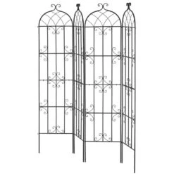 Garden Trellis For Climbing Plants, 71 X 20 In., 4 Packs Rustproof Metal Garden Flower Trellis, Climbing Rose Trellis
