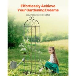 Garden Trellis For Climbing Plants, 87 X 20 In., 4 Packs Rustproof Metal Garden Flower Trellis, Climbing Rose Trellis -Vevor black vevor raised planter boxes hpjhx4jth87w88zo1v0 44 1000